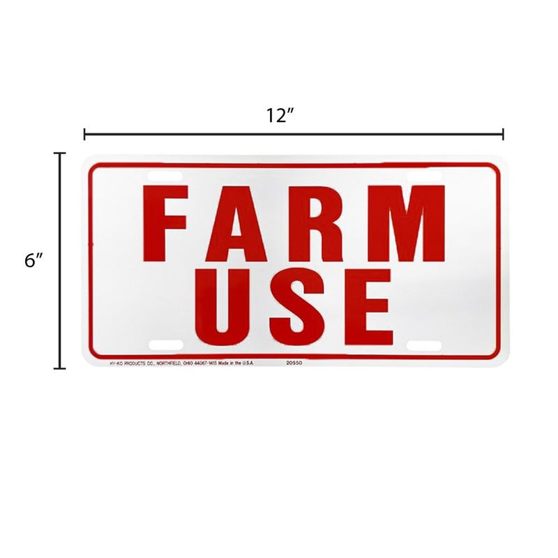 Hy-Ko Products 361951 Farm Use Id Tag White/Red, 6(h) x 12(w) -Inches, red/White - Image 2